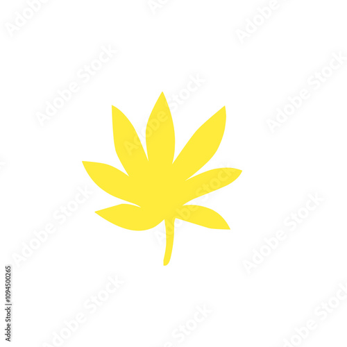 yellow leaf vector