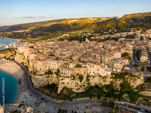 Tropea, Calabria, Italy. Aerial drone view.