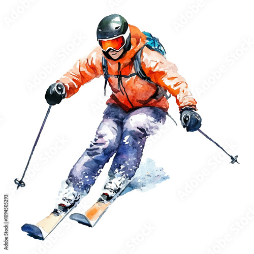 skier on the ski slope