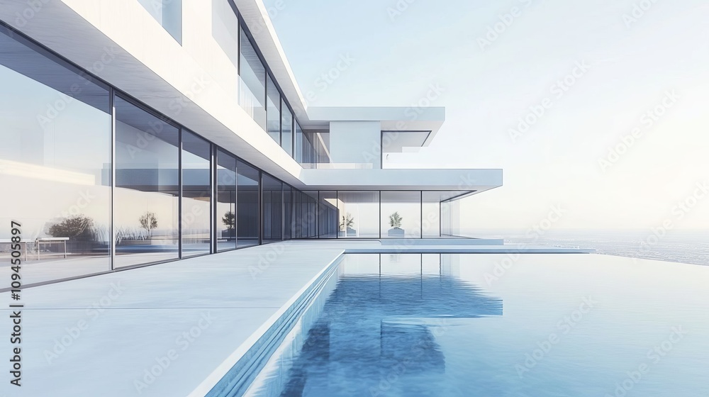 Futuristic, minimalist and streamlined style architectural design. Futuristic, minimalist and streamlined style architectural design.