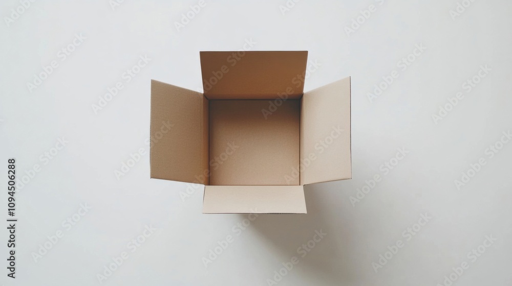 Postal cardboard box mockup on a white background for product packaging ideas Postal cardboard box mockup on a white background for product packaging ideas