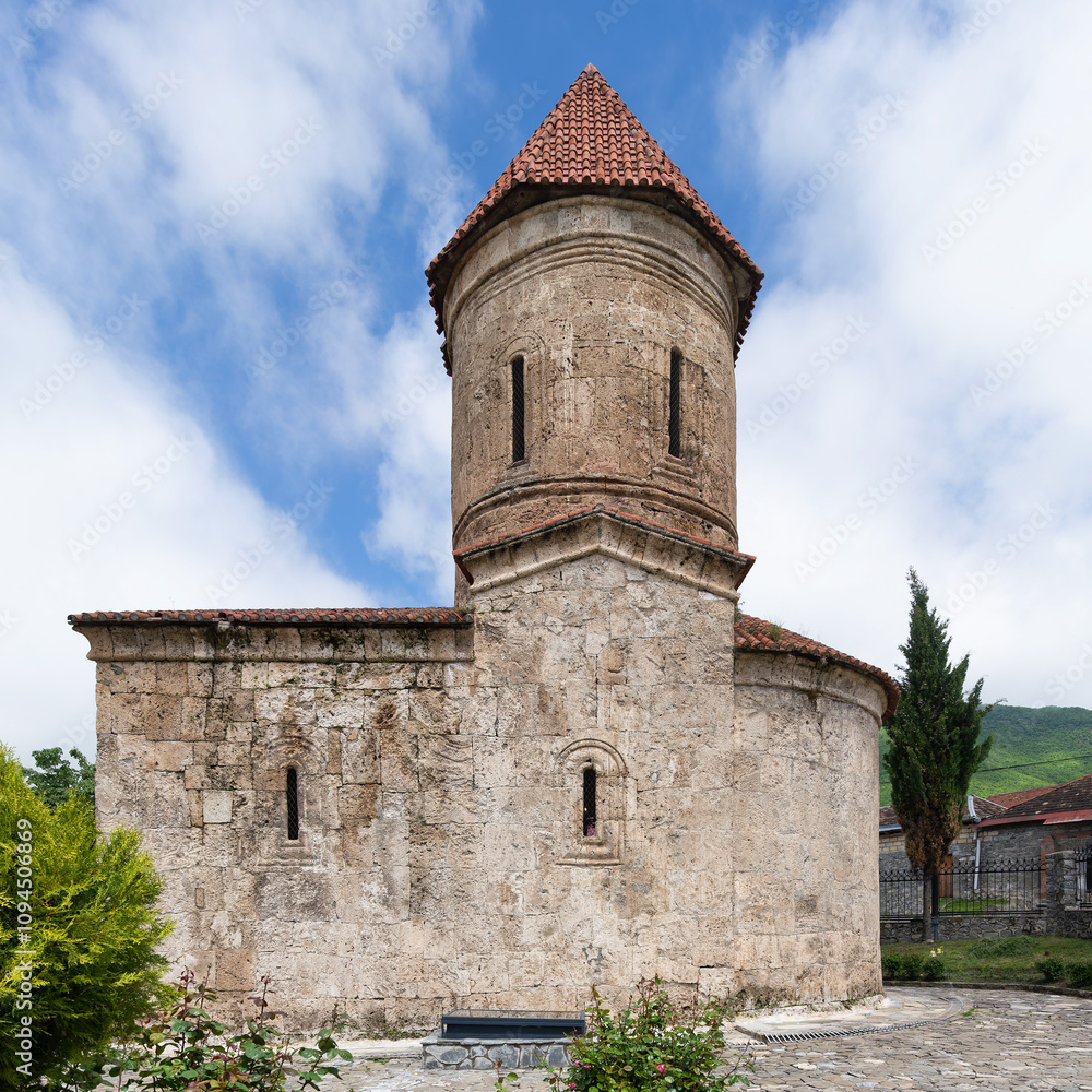 Church of Kish, aka the Church of Saint Elisha or the Holy Mother of God Church, situated in the village of Kish, Shaki, Azerbaijan, stands as a notable example of medieval architecture in the area Church of Kish, aka the Church of Saint Elisha or the Holy Mother of God Church, situated in the village of Kish, Shaki, Azerbaijan, stands as a notable example of medieval architecture in the area