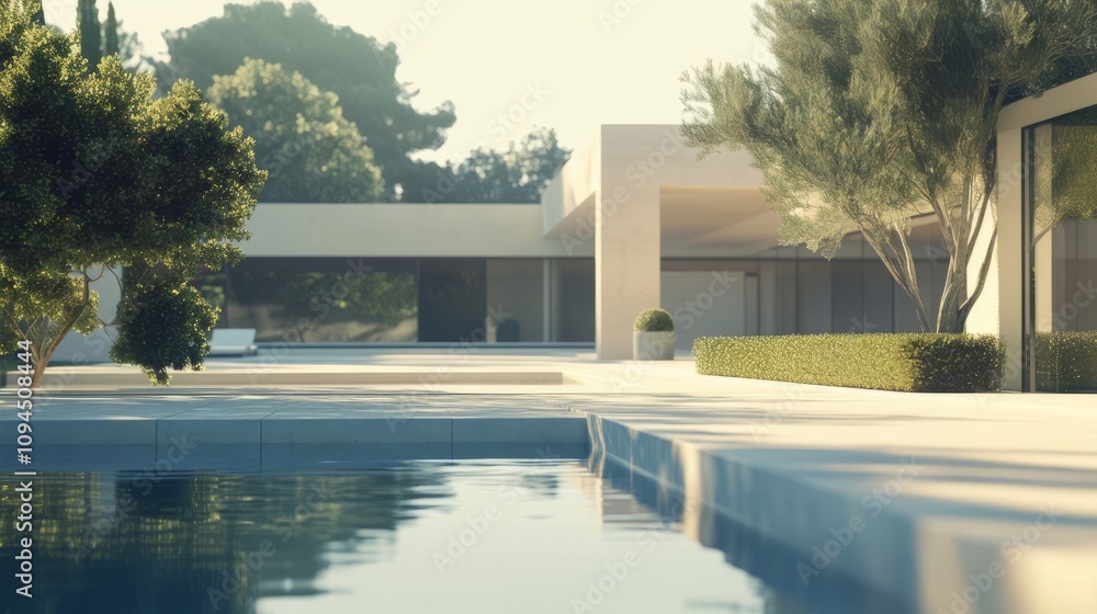 Futuristic, minimalist and streamlined style architectural design. Futuristic, minimalist and streamlined style architectural design.