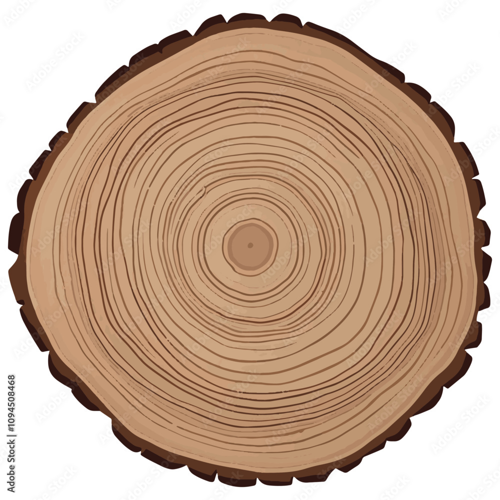 Fototapeta premium Intricate Tree Rings Revealing Tree's Growth Years
