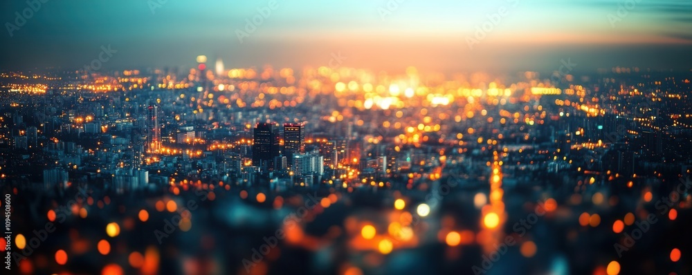 City illuminated by smart, energy-saving lights powered by renewable energy sources sustainable innovation City illuminated by smart, energy-saving lights powered by renewable energy sources sustainable innovation