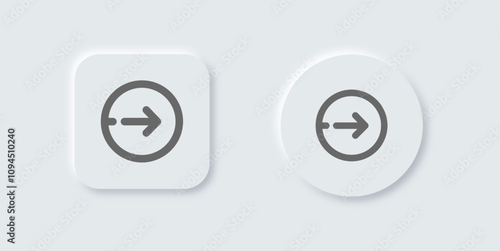 Skip ad line icon in neomorphic design style. Advertisement signs vector illustration. Skip ad line icon in neomorphic design style. Advertisement signs vector illustration.