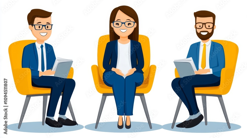 Obraz premium Business Professionals Meeting Team Collaboration Office Workers Interview Diverse Team Corporate