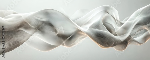 Clear DNA Strand Abstract Design, Generative AI