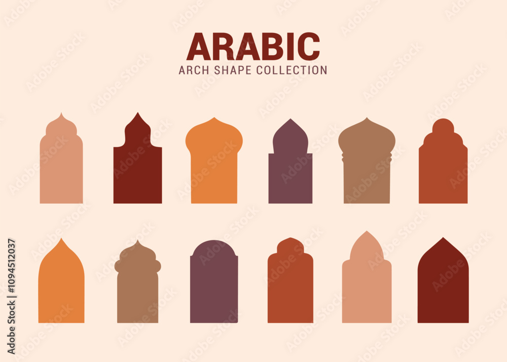 Traditional Arab frame for Islam holiday design. Islamic arch design Traditional Arab frame for Islam holiday design. Islamic arch design