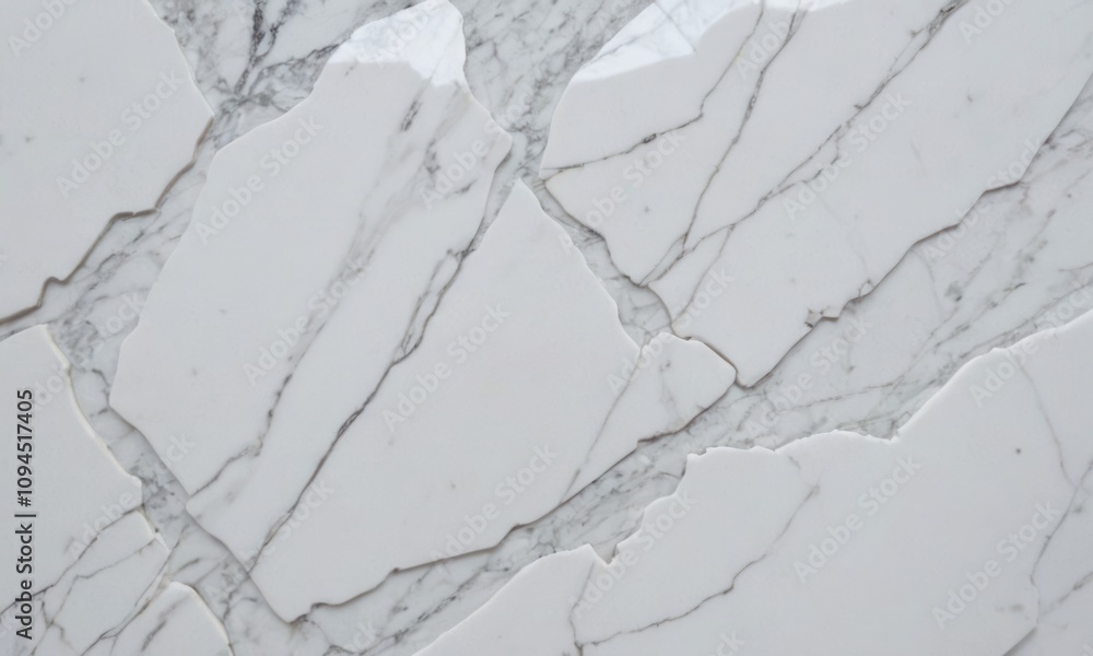 White marble made of fragments and with cracks White marble made of fragments and with cracks