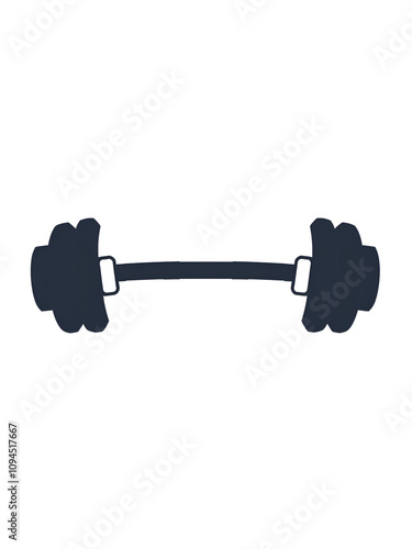 Barbell dumbbell icon. flat vector icon isolated on white. Weightlifting symbol. Dumbell icon.