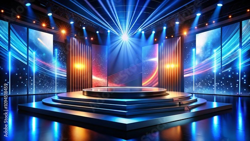 Captivating Podium Stage for a New Product Launch: Unveiling Dreams and the Future with Innovative Design and Engaging Atmosphere for Ultimate Brand Experience