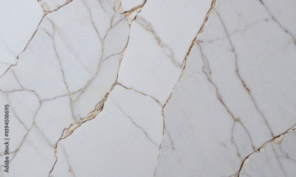 White marble made of fragments and with cracks White marble made of fragments and with cracks