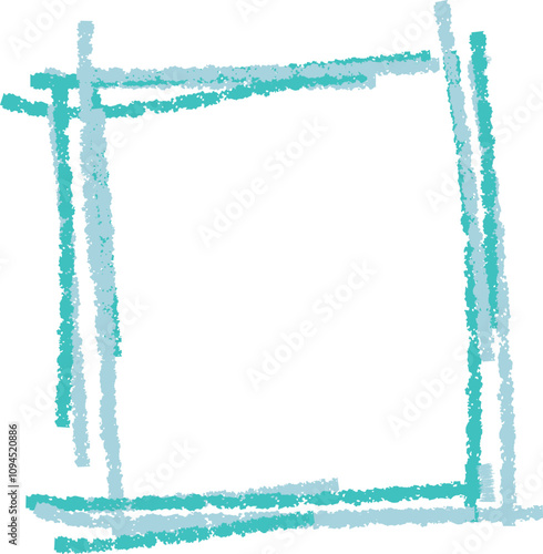 Doodle kids frame, hand drawn scribble decoration border for kindergarten or school album photo. Chidren crayon drawing. Cute color pencil ornament, 