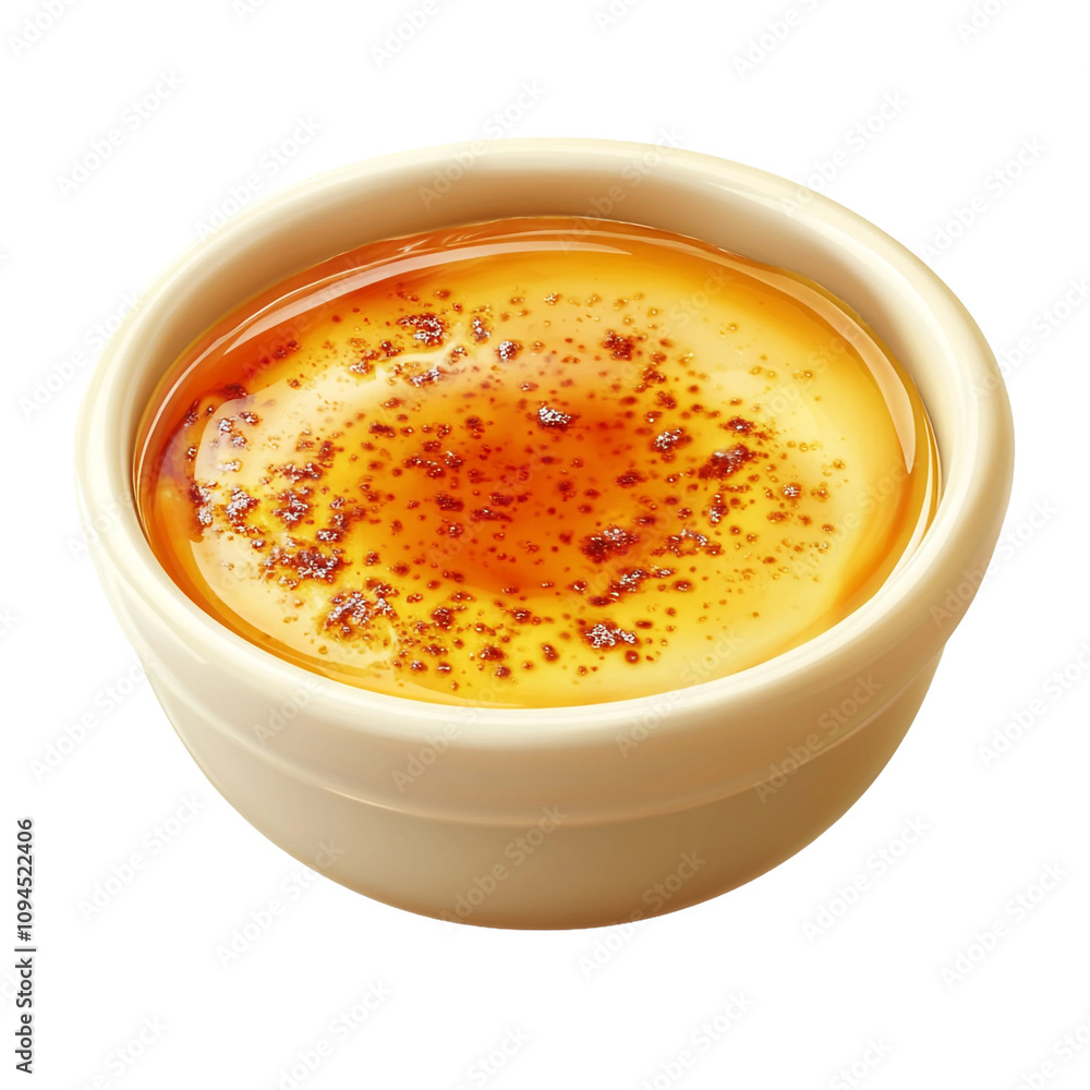 Tasty Crme Brle Isolated On Transparent Background Tasty Crme Brle Isolated On Transparent Background