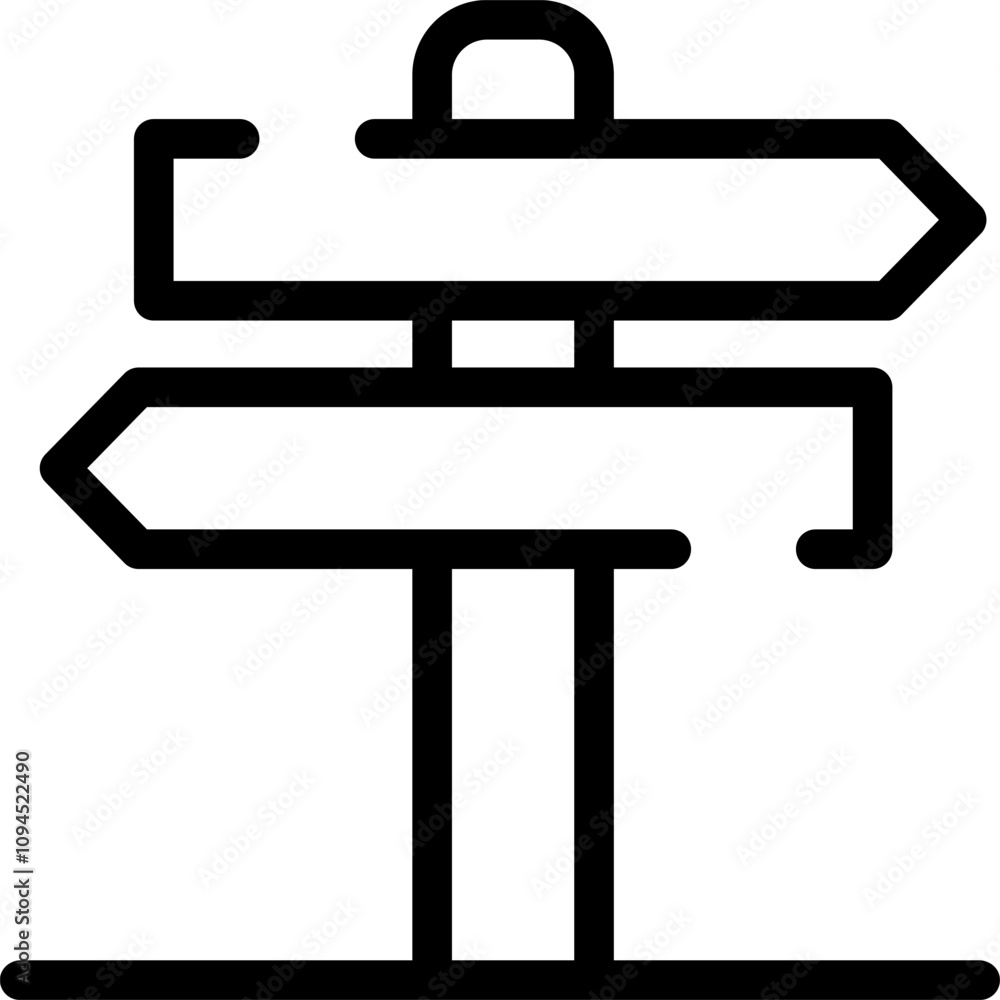 Fototapeta premium Rounded stroke SIGN Icon