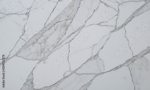 White marble made of fragments and with cracks