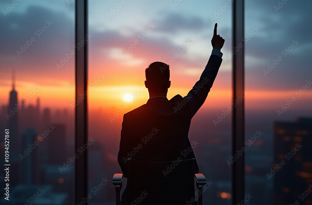 Fototapeta premium Empowering Success: Inspirational Office Views for Productivity, Motivation, and Career Growth in Modern Workspaces