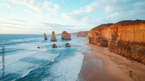 Scenic sunrise over twelve apostles great ocean road nature landscape