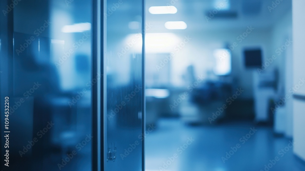 A blurred view of a clinical environment, suggesting a medical facility or hospital setting. A blurred view of a clinical environment, suggesting a medical facility or hospital setting.
