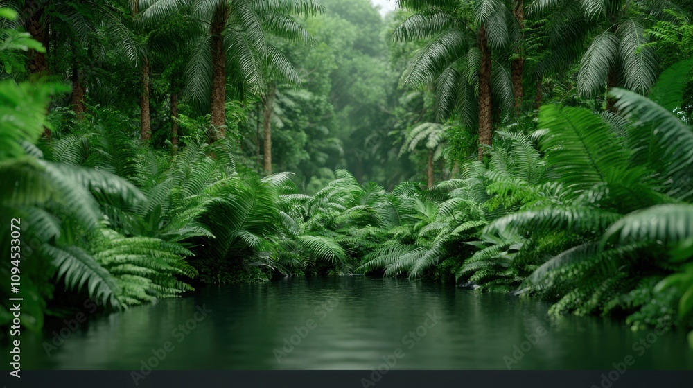 Lush green forest stream tropical jungle nature photography serenity Lush green forest stream tropical jungle nature photography serenity