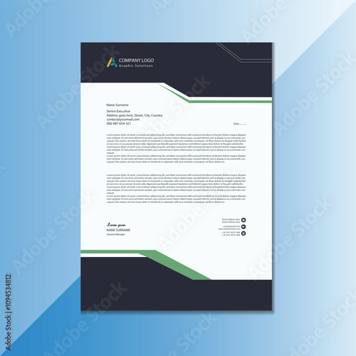 Corporate modern letterhead design,production company stationery design,Clean and professional corporate company business letterhead