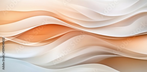 Soft flowing waves of warm colors create a serene and calming effect in abstract art