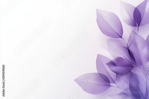 A soft, purple leaf design on a light background, ideal for backgrounds or decorative use.