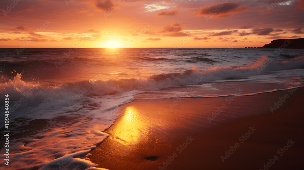 Fototapeta premium sunset over the sea