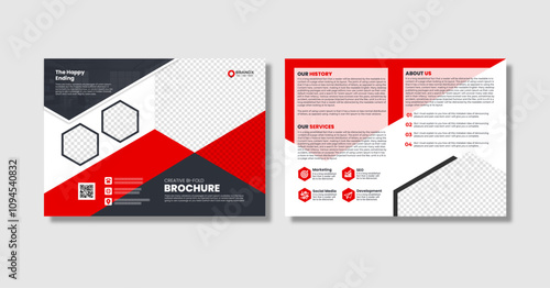 This Bifold Brochure Template can be used for your business purpose or others sector. You can easily change all text, color, images etc.