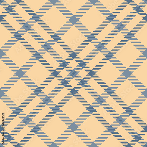 Tidy fabric texture seamless, stage tartan background vector. Isolation textile plaid pattern check in orange and pastel colors.