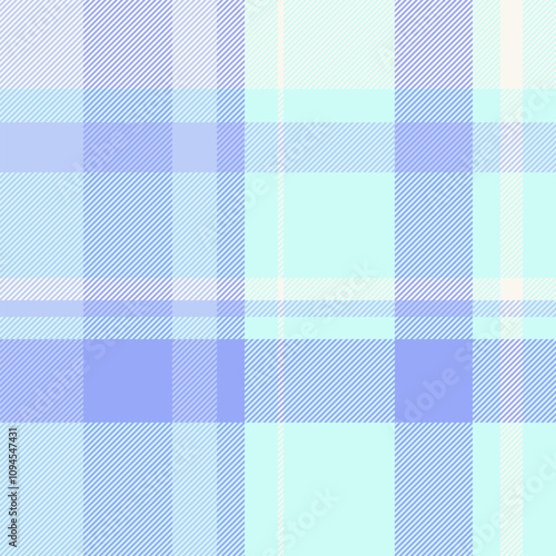 Us seamless plaid texture, customizable check textile pattern. Stitch background vector tartan fabric in light and blue colors.