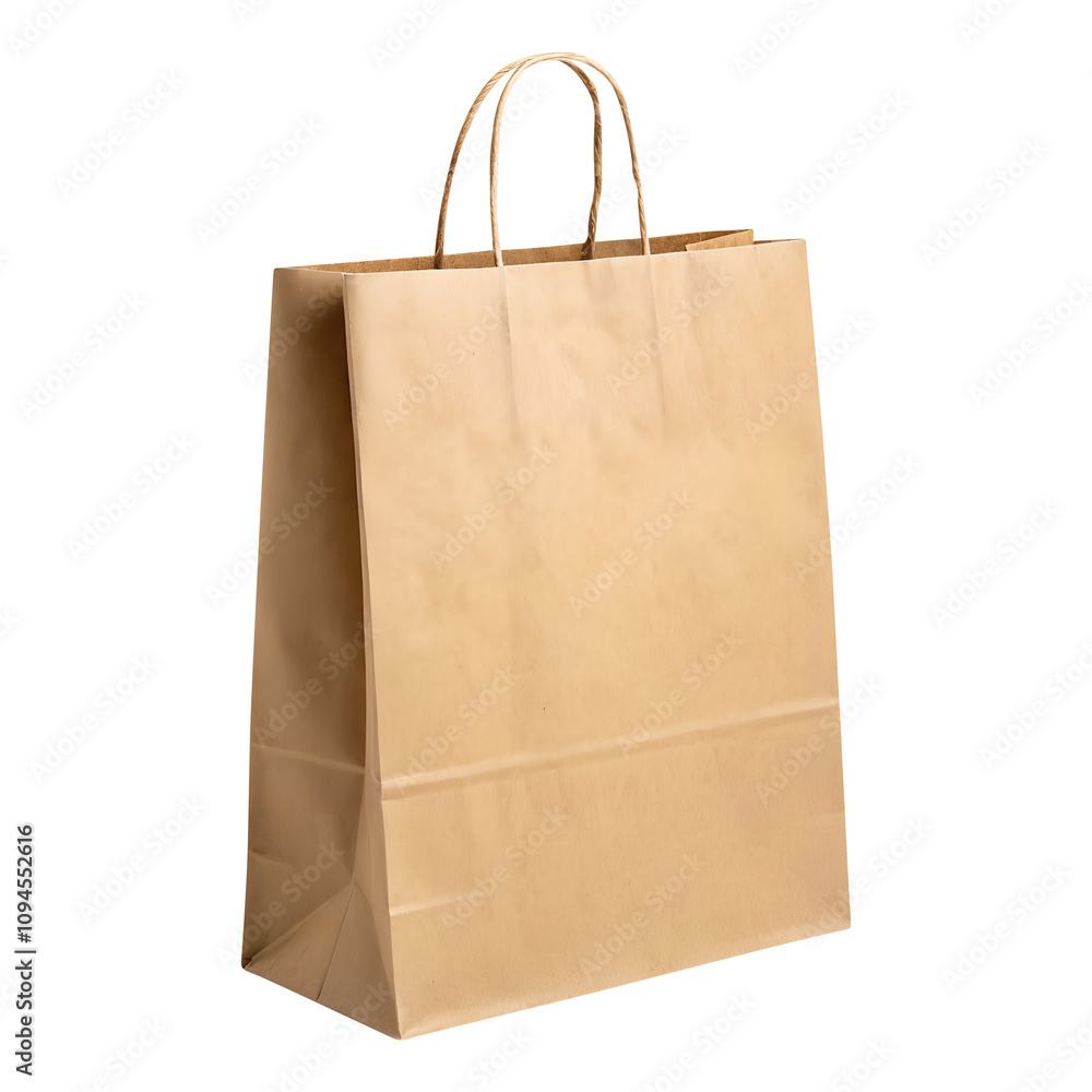 brown paper shopping bag mockup 3d render icon in cartoon plastic style minimal isolated on transparent white background, clipping path brown paper shopping bag mockup 3d render icon in cartoon plastic style minimal isolated on transparent white background, clipping path