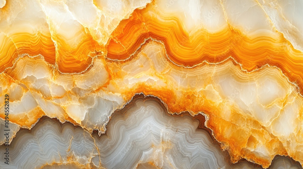 Striking Onyx Marble Texture with Warm Orange and Cream Bands Perfect for Close-Up Views and Digital Use in Ceramic Tile Designs Striking Onyx Marble Texture with Warm Orange and Cream Bands Perfect for Close-Up Views and Digital Use in Ceramic Tile Designs