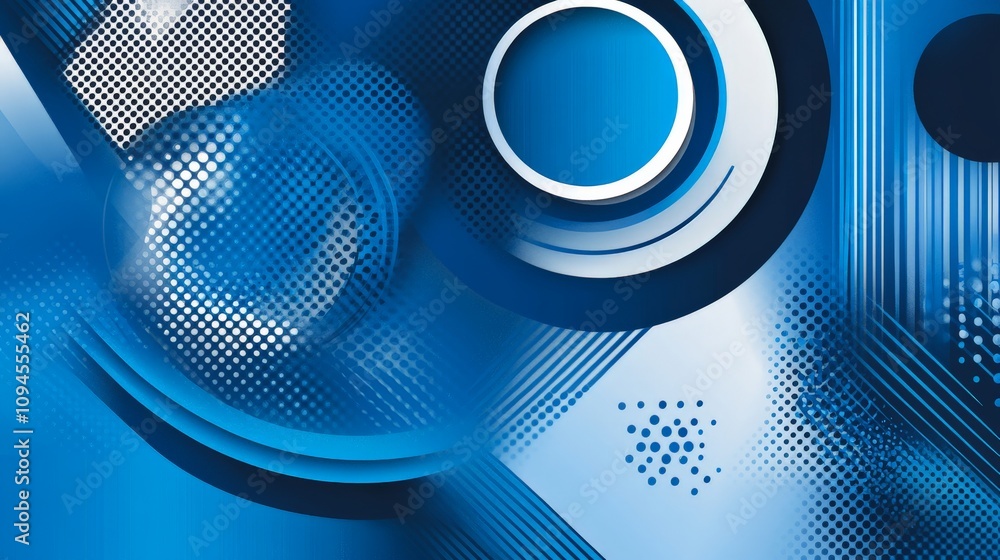 Fototapeta premium Abstract Geometric Winter Design with Cool Gradients