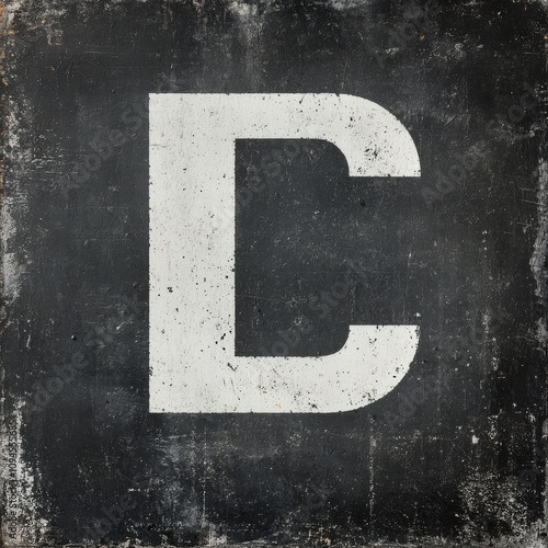 Abstract art composition emphasizing a textured black and white square on a w...