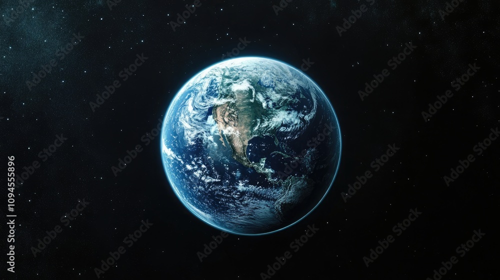 Earth view from space showcasing vibrant blue oceans, green landmasses, and swirling white clouds, emphasizing the planet's beauty and ecological balance. Earth view from space showcasing vibrant blue oceans, green landmasses, and swirling white clouds, emphasizing the planet's beauty and ecological balance.