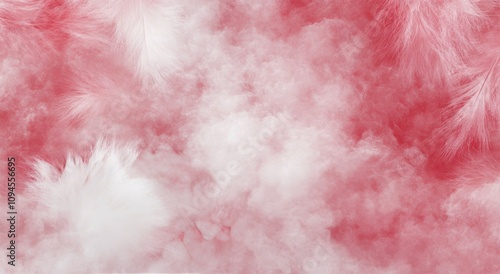 Soft pink textures with a dreamy effect create a whimsical visual experience ...