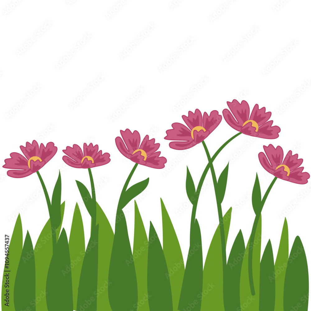 Fototapeta premium set of flower illustration