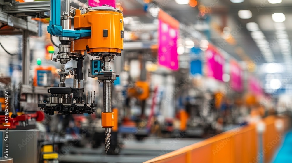Automated Assembly Line with Industrial Robots and Machinery Automated Assembly Line with Industrial Robots and Machinery