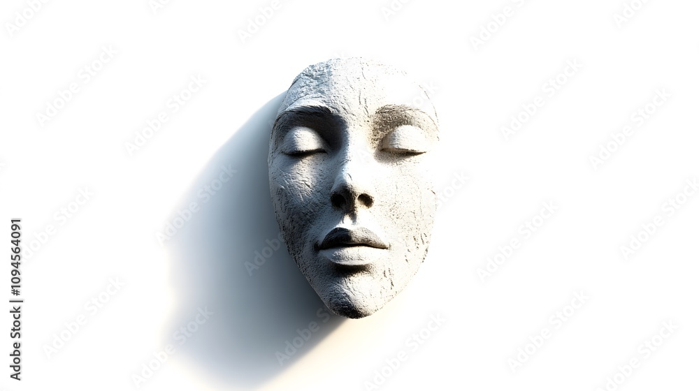 24. A graphic representation of a human face with exaggerated features, on a white background 24. A graphic representation of a human face with exaggerated features, on a white background