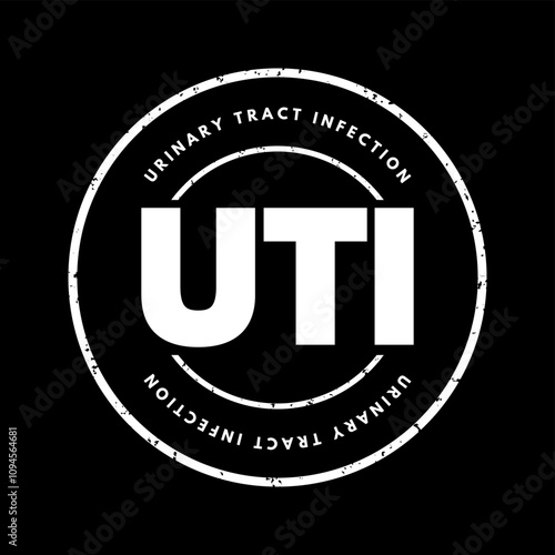 UTI Urinary Tract Infection is an infection in any part of your urinary system - kidneys, ureters, bladder and urethra, acronym text stamp concept for presentations and reports