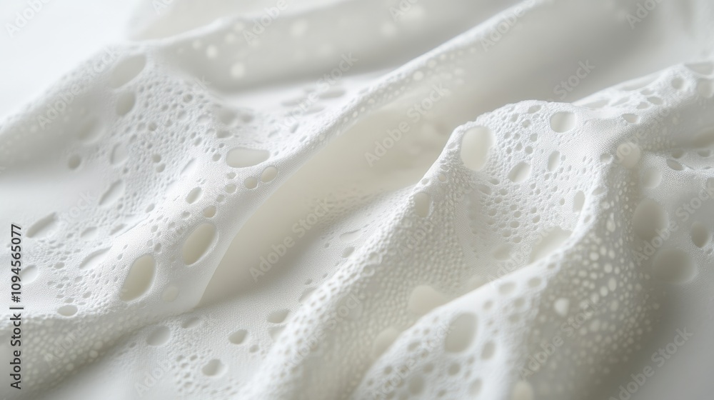 White Eyelet Fabric Draped Softly Showing Texture White Eyelet Fabric Draped Softly Showing Texture