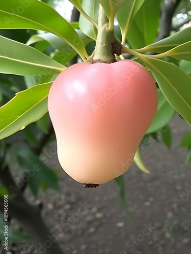 Diospyros blancoi (Also known Diospyros discolor, velvet apple, velvet, sembolo, buah mentega). It produces soft fruit, creamy, pink flesh, with a taste and aroma comparable to peaches photo