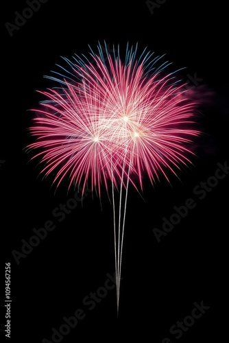 Colorful fireworks illuminate the night sky during a celebration event