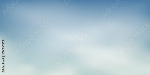 Clear Blue cloud Sky Background. Abstract Light blue, white color vector banner. Pastel gradient and Cloud sky pattern. Vector Blurred light fuzz colorful gradient