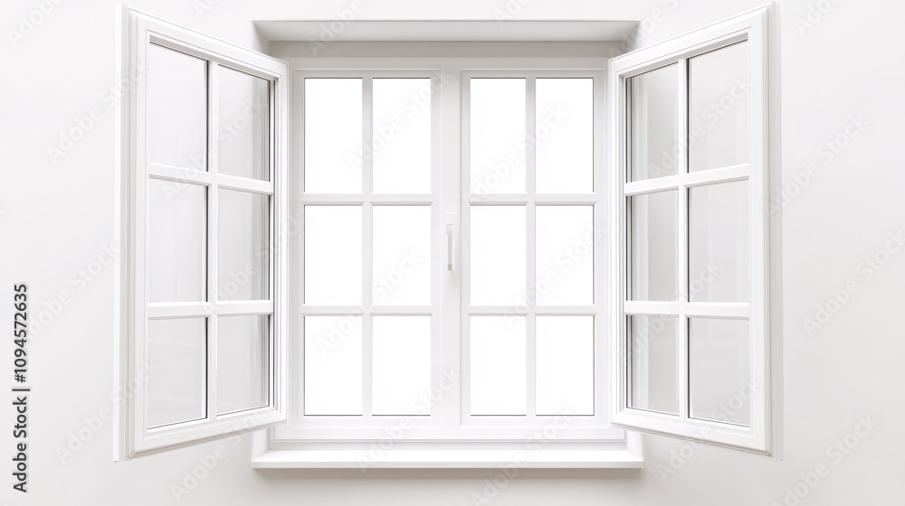 White window open showing a bright white background White window open showing a bright white background