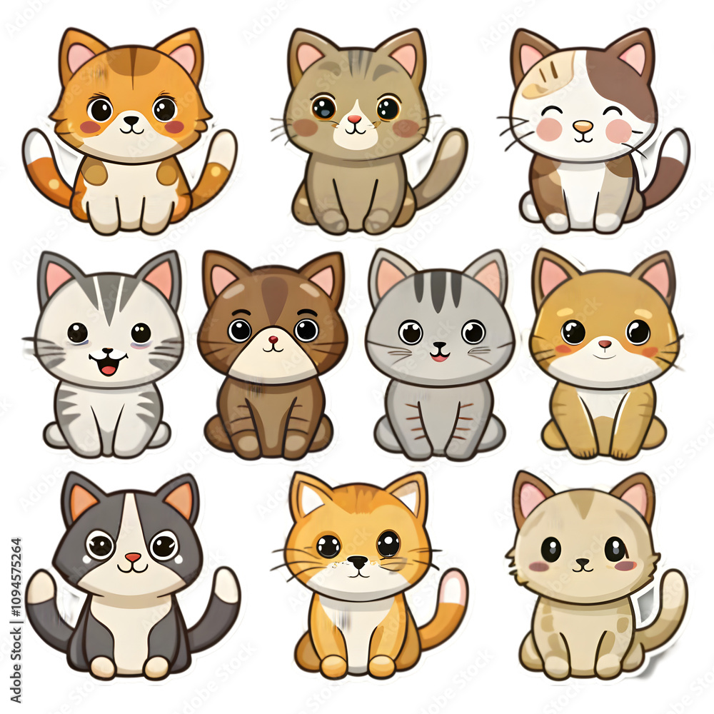 set of funny cats set of funny cats