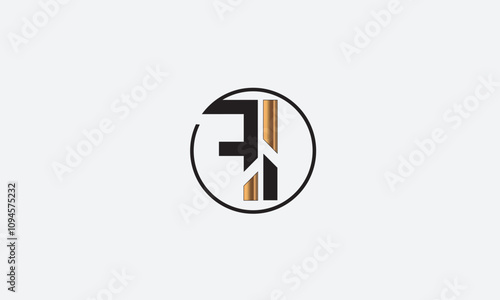 FI, IF, I, F Abstract Letters Logo Monogram