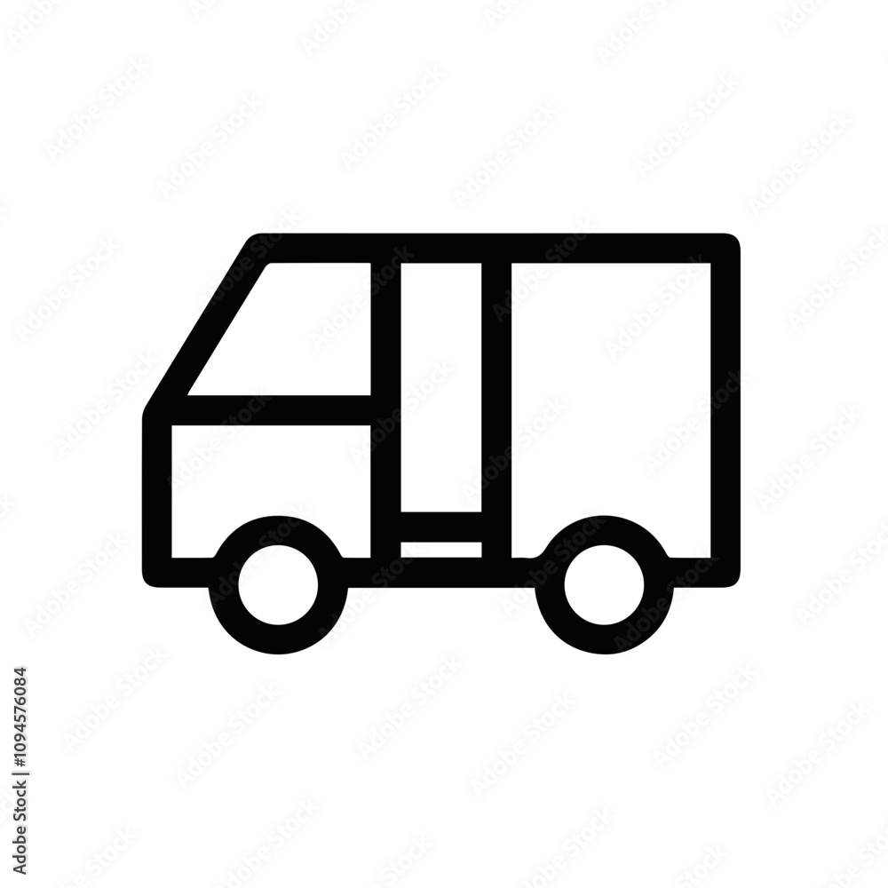 Fototapeta premium Truck icon symbol vector image illustration